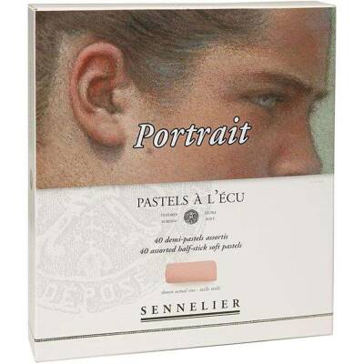Sennelier Soft Pastel Boya Portrait Set 40 Renk Colours Half Pan