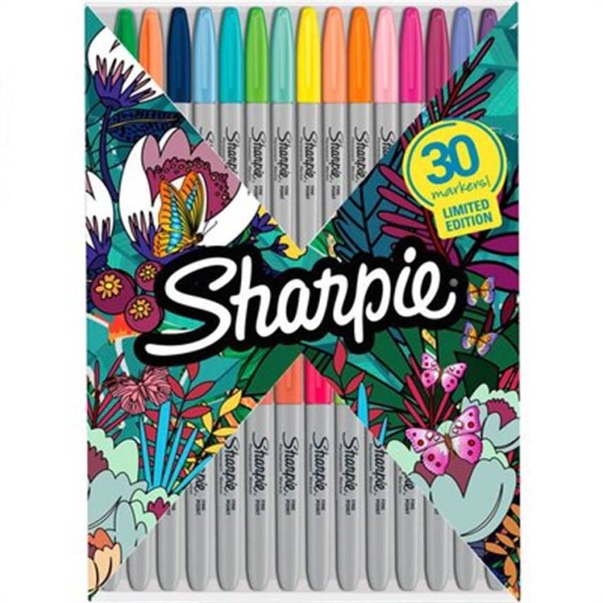 Sharpie 30-Pack Fine Permanent Marker Set Mixed Envelopes - 3