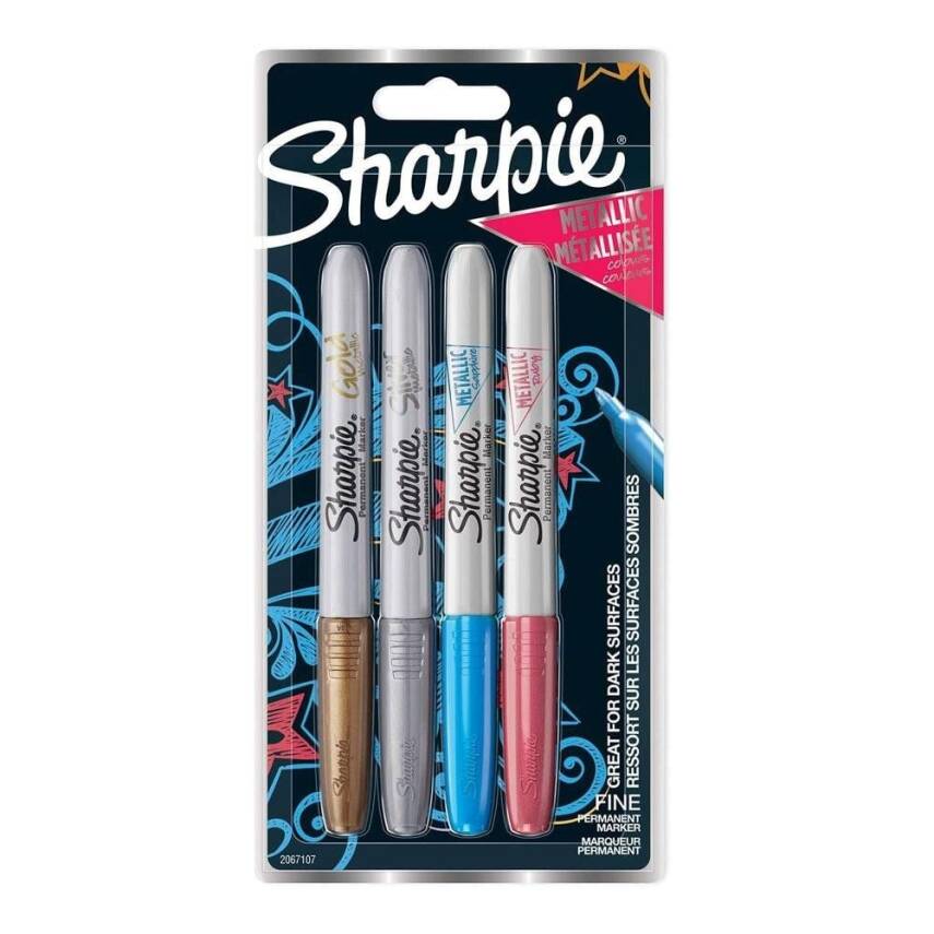 Sharpie Marker Set Metalik Renkler 4'lü Blister - 1