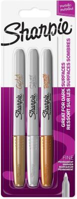 Sharpie Marker Set Metallic Colors 3 Pieces - 1