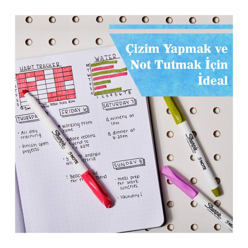 Sharpie Markör S Note Set Kreatif Kesik Uç 20'li Karışık Renkler - 2