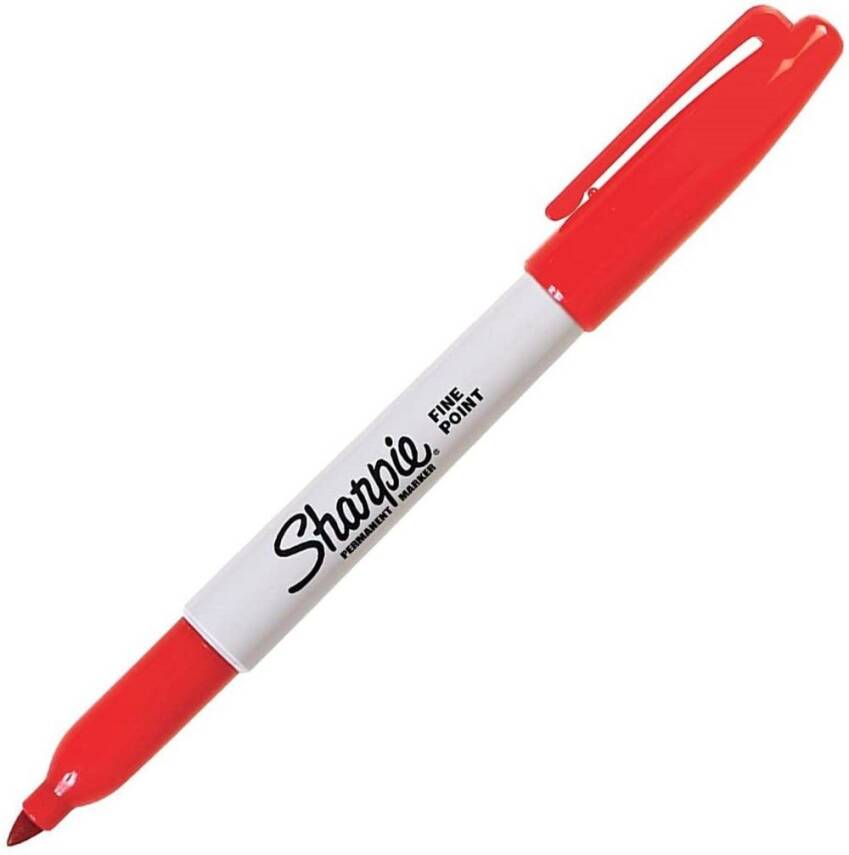 Sharpie Permanent Fine Yuvarlak Uç Kırmızı - 1