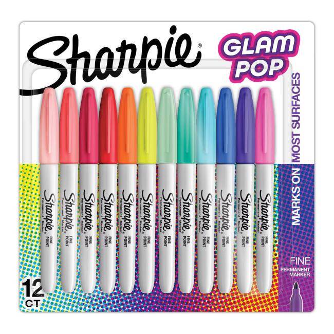 Sharpie Permanent Marker Set Fine 12'li Glam Pop - 1