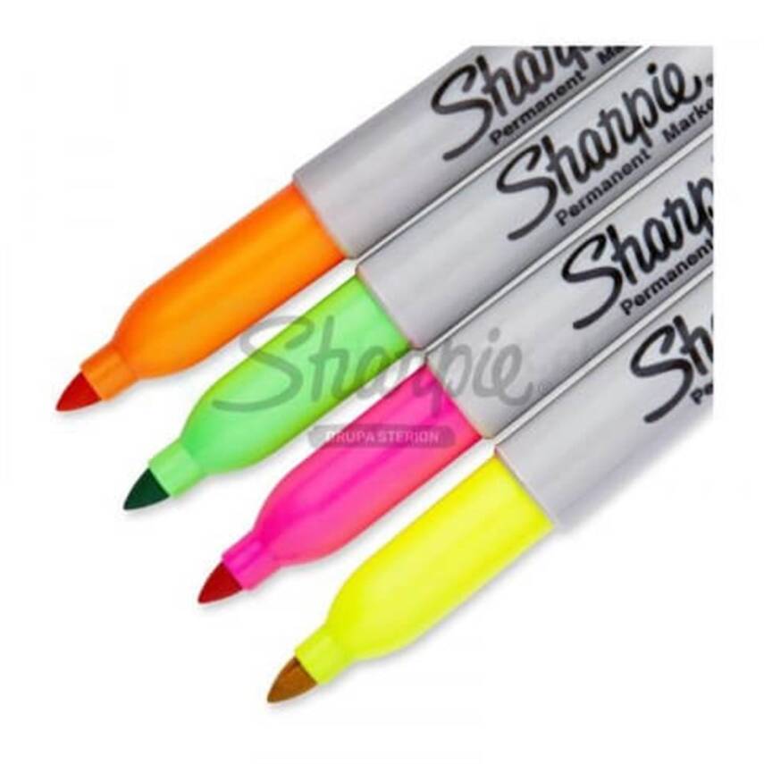 Sharpie Permanent Marker Set Fine 4-pack Neon - 1