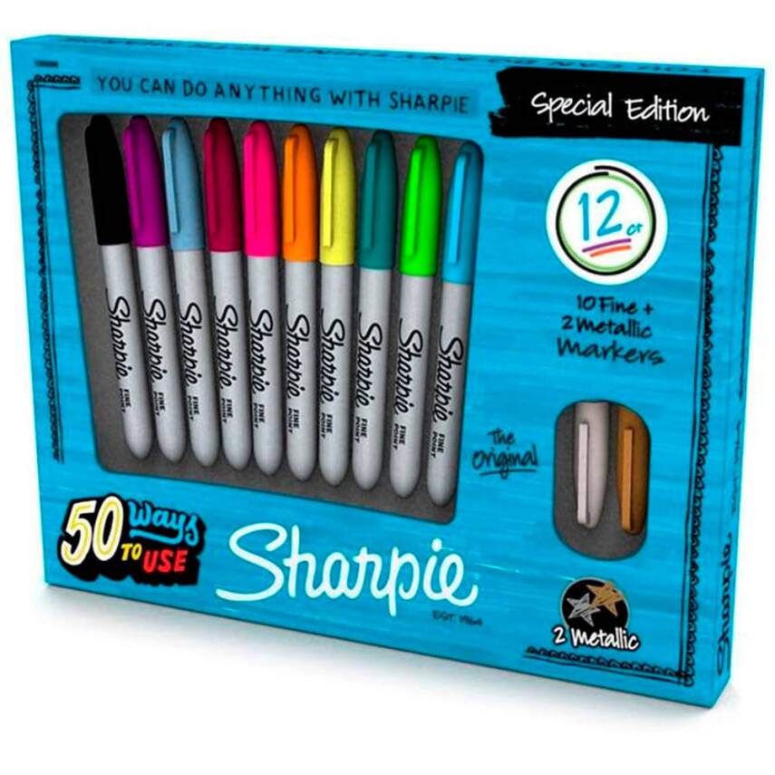 Sharpie Permanent Set Fine 10+2 - 1