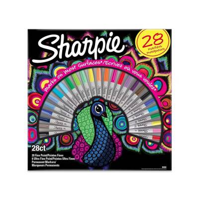 Sharpie Permanent Set Fine 28pcs Peacock - 1