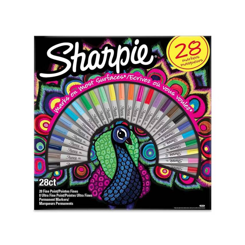 Sharpie Permanent Set Fine 28pcs Peacock - 1