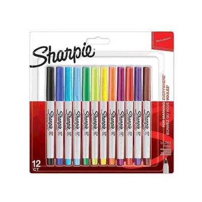 Sharpie Permanent Set Ultra Fine Tips 12pcs - 1