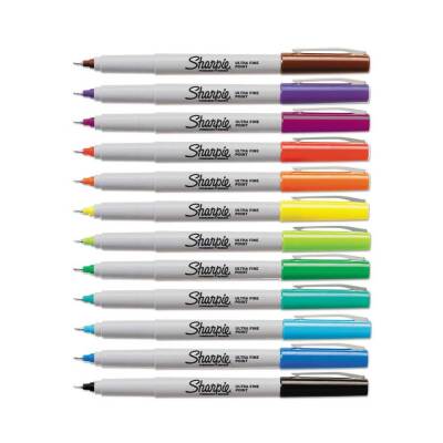 Sharpie Permanent Set Ultra Fine Tips 12pcs - 2