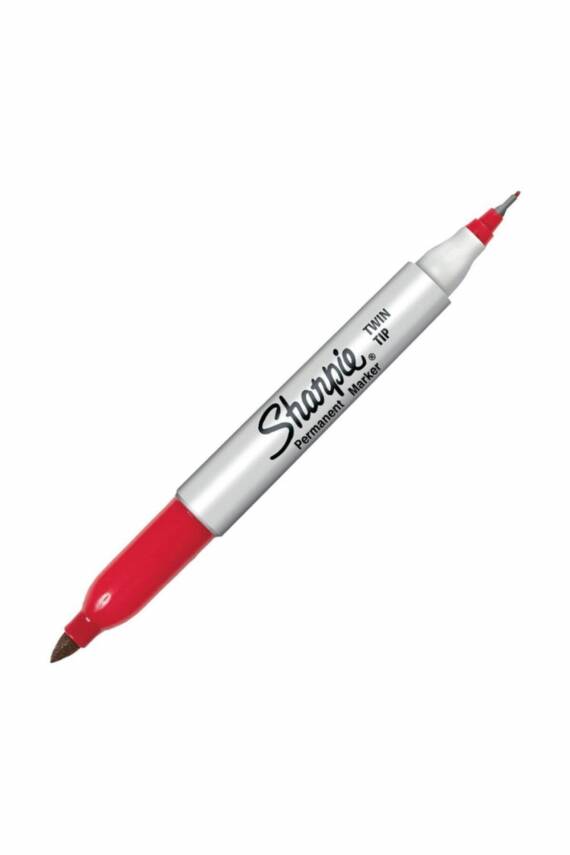 Sharpie Permanent Twin Double Tip Red - 1