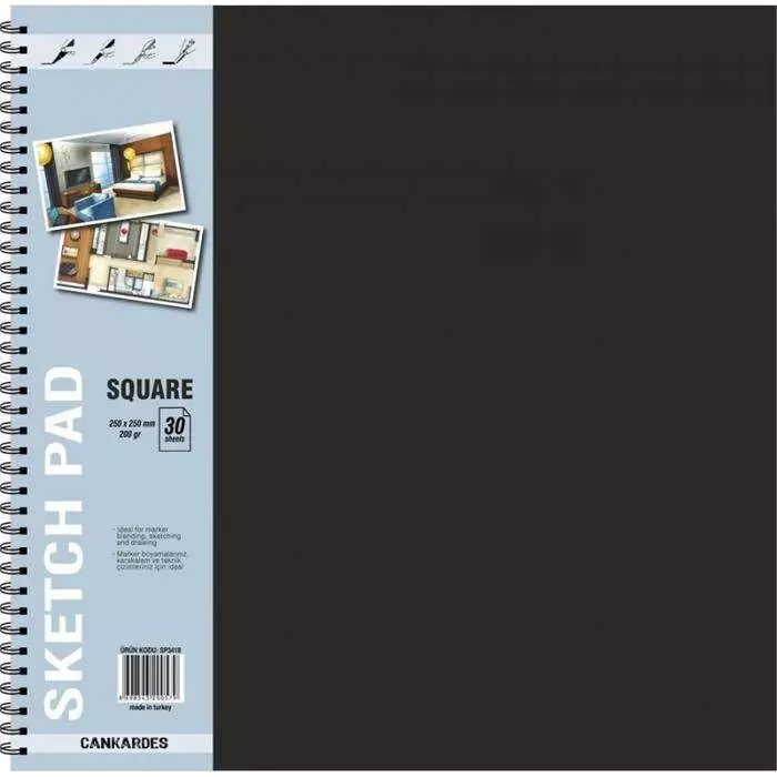 Sketch Pad 25x25 cm 200 gr 30 Sayfa - 1