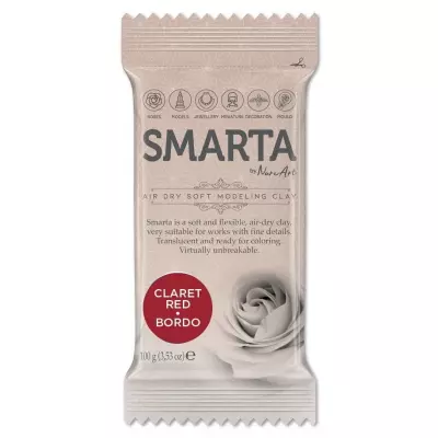 Smarta Air Dry Modeling Dough 100g Claret Red - 1