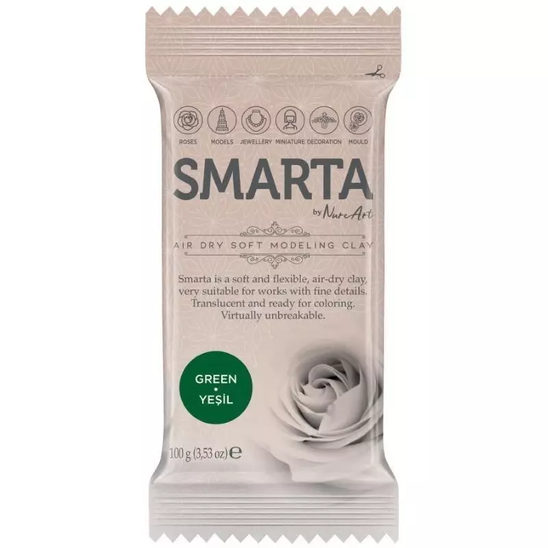 Smarta Air Dry Modeling Dough 100g Green - 1