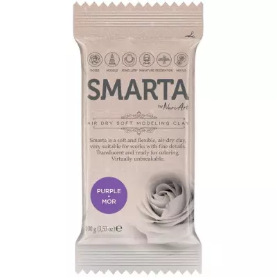 Smarta Air Dry Modeling Dough 100g Purple - 1