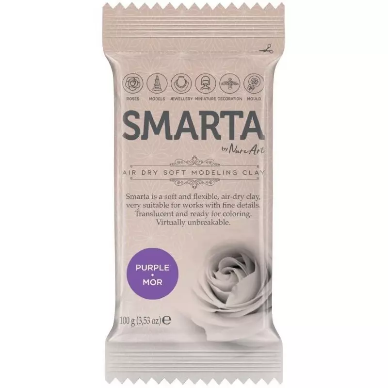 Smarta Air Dry Modeling Dough 100g Purple - 1