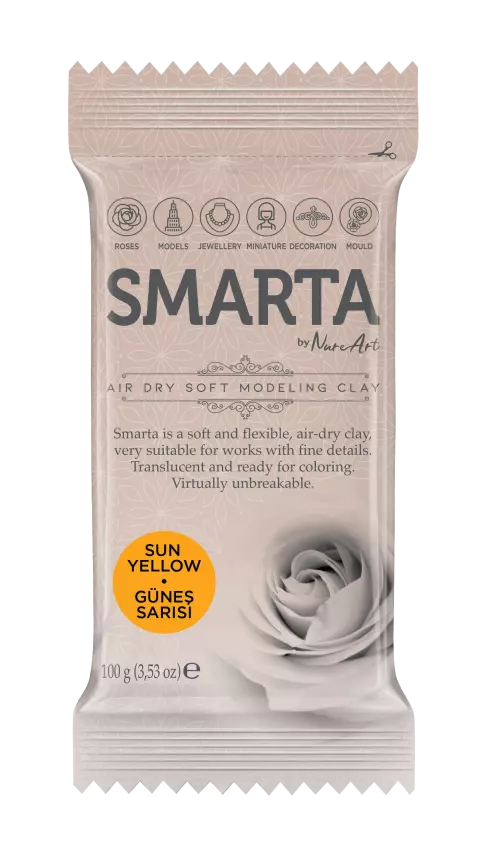 Smarta Air Dry Modelling Dough 100g Sunny Yellow - 1