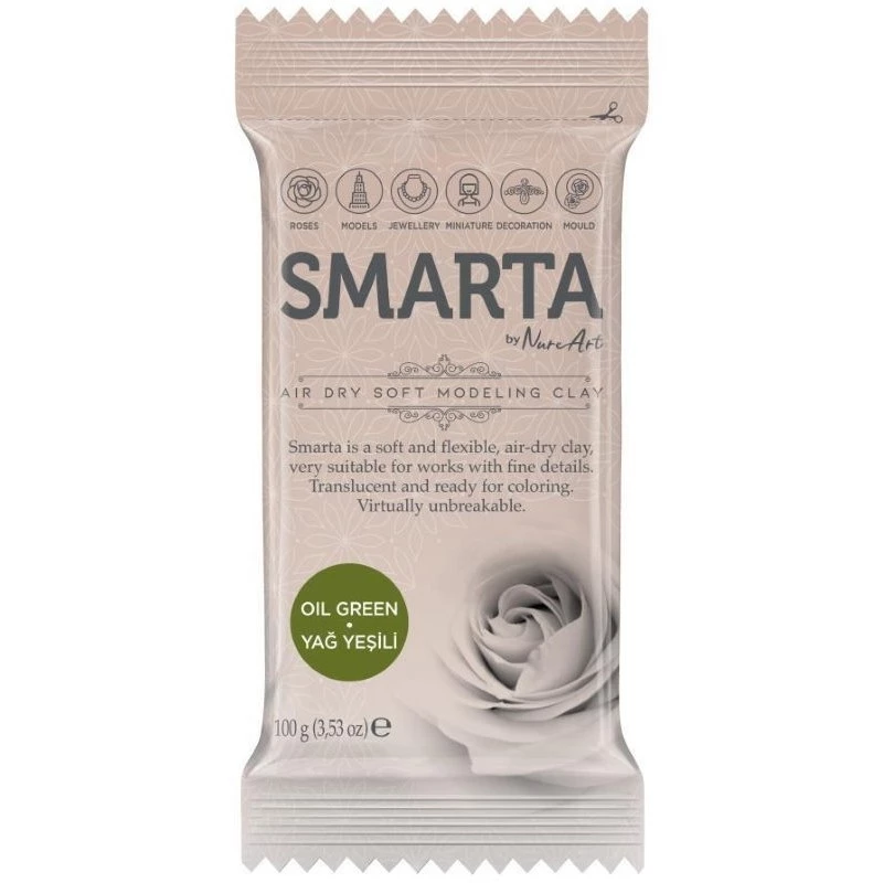 Smarta Air Drying Modeling Dough 100g Oil Green - 1