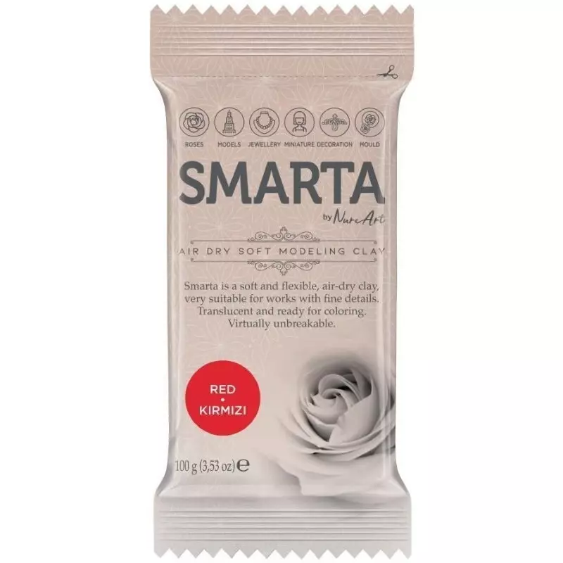 Smarta Air Drying Modeling Dough 100g Red - 1