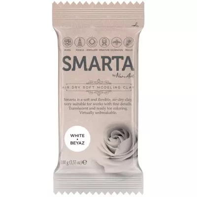 Smarta Air Drying Modeling Dough 100g White