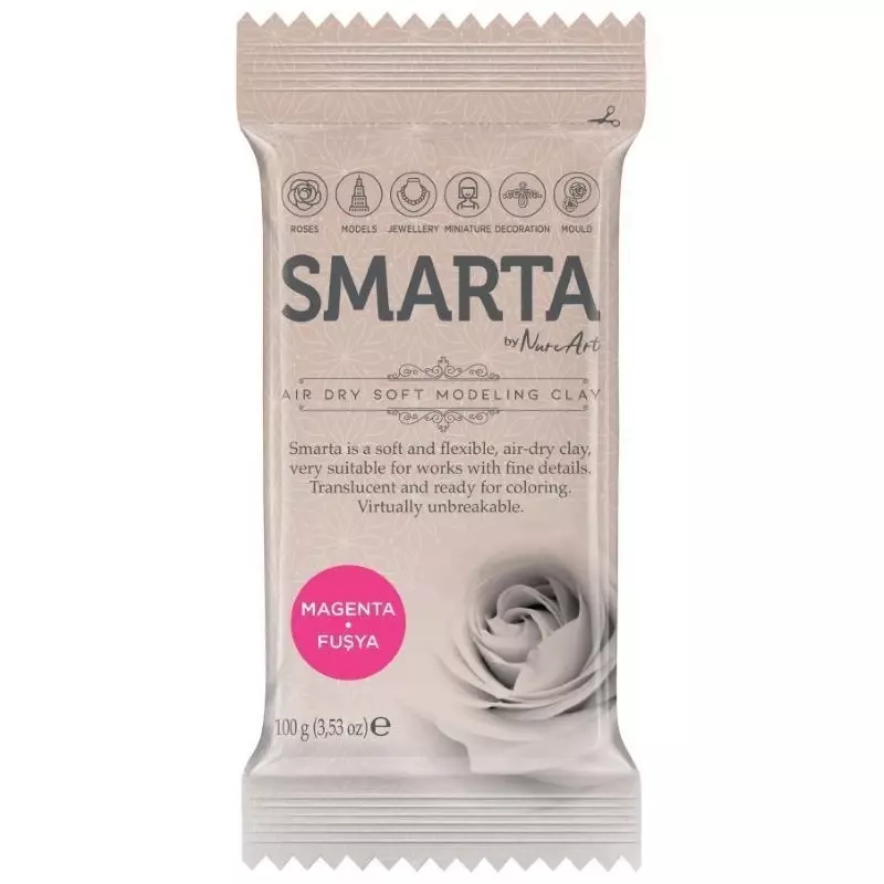 Smarta Havayla Kuruyan Model Hamuru 100 gr Fuşya - 1