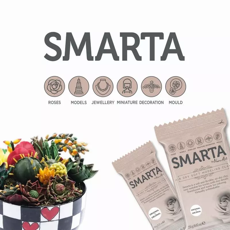 Smarta Havayla Kuruyan Model Hamuru 100 gr Fuşya - 5
