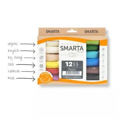 Smarta Kids Air Dry Modeling Dough 25gr x Set of 12 (1)