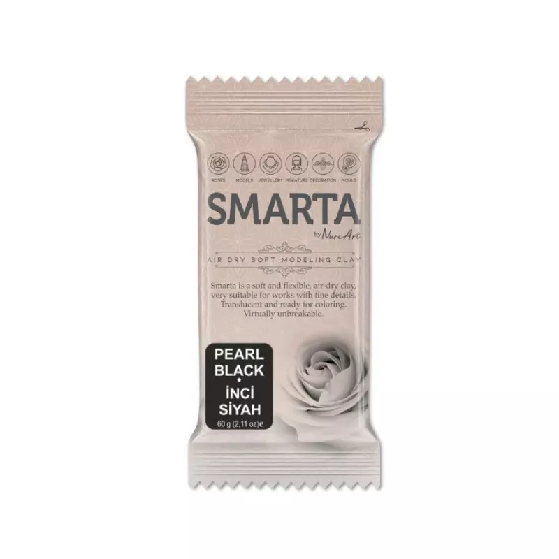 Smarta Kids Air Dry Modeling Dough 60g Metallic Black Pearl - 1
