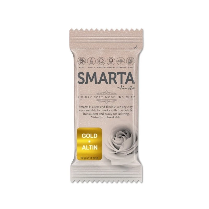 Smarta Kids Air Dry Modelling Dough 60g Metallic Gold - 1