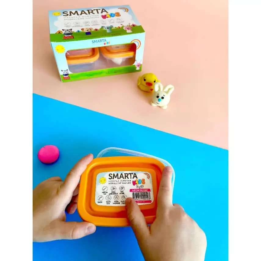 Smarta Kids Havayla Kuruyan Model Hamuru Okul Seti 70gr x 4'lü Set - 2