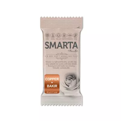 Smarta Kids Havayla Kuruyan Modelleme Hamuru 60gr Metalik Bakır - 1