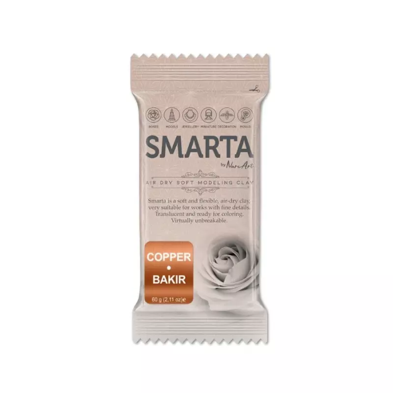 Smarta Kids Havayla Kuruyan Modelleme Hamuru 60gr Metalik Bakır - 1