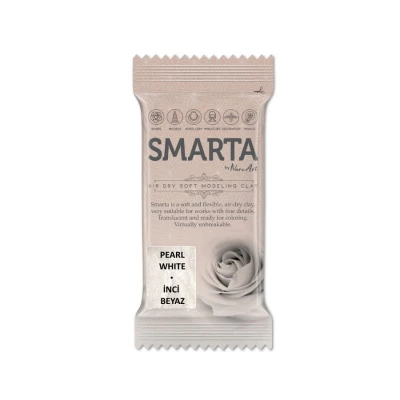 Smarta Kids Havayla Kuruyan Modelleme Hamuru 60gr Metalik Beyaz İnci - 1