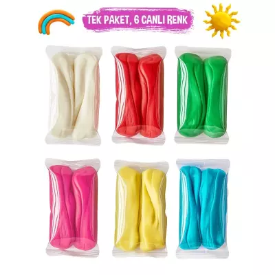 Smarta Momcly Oyun Hamuru 100gr x 6'lı Set (1)