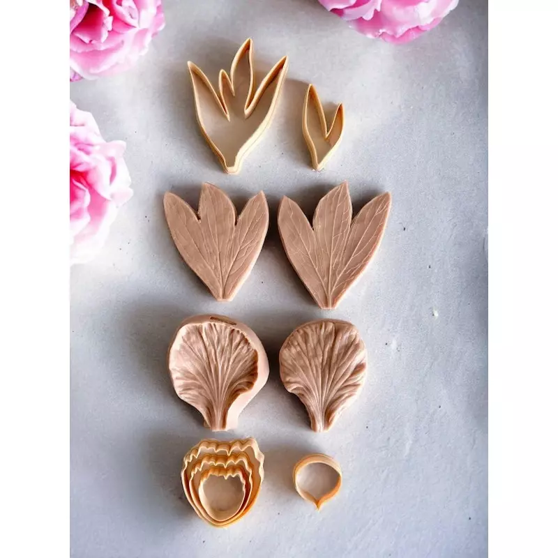 Smarta Silicone Mold Flowers Peony Leaf SK1013072 - 2