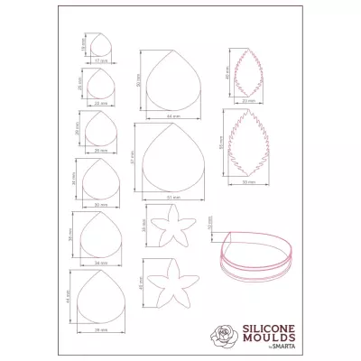 Smarta Silikon Kalıp Çiçekler Gül Yaprak SK1013023 - 3