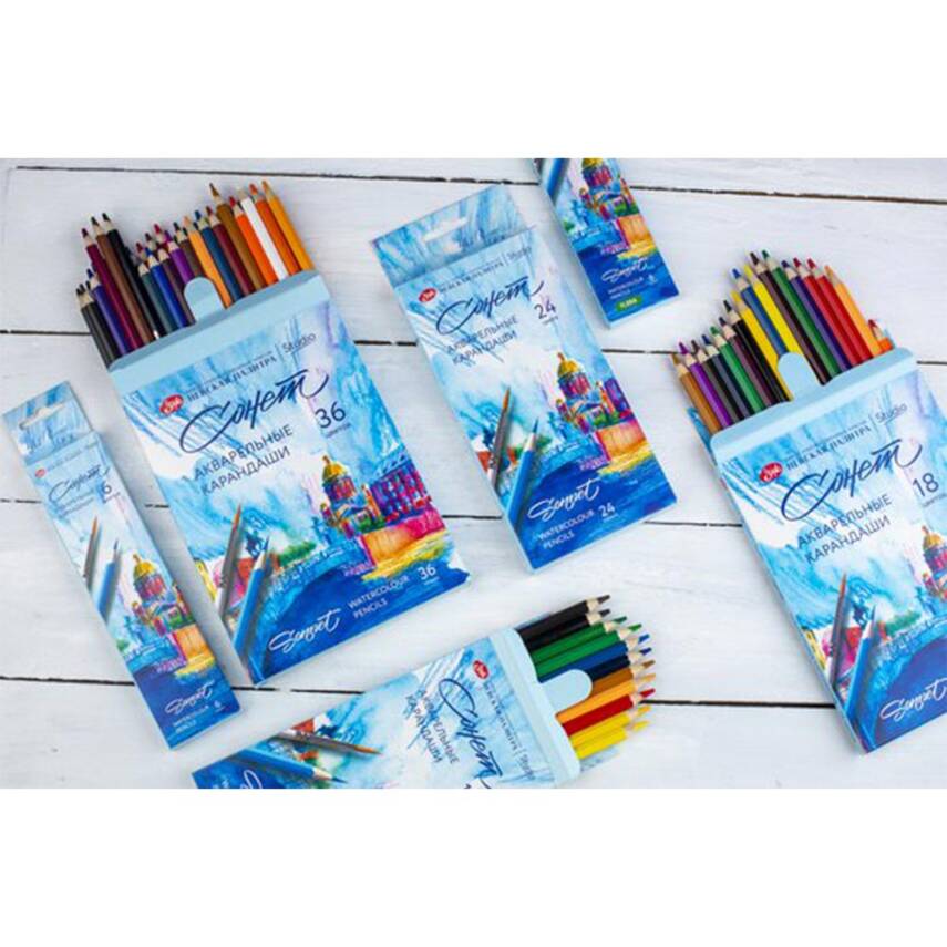 St. Petersburg Sonnet Aquarell Suluboya Kalem Seti 12 Renk 81412384 - 4