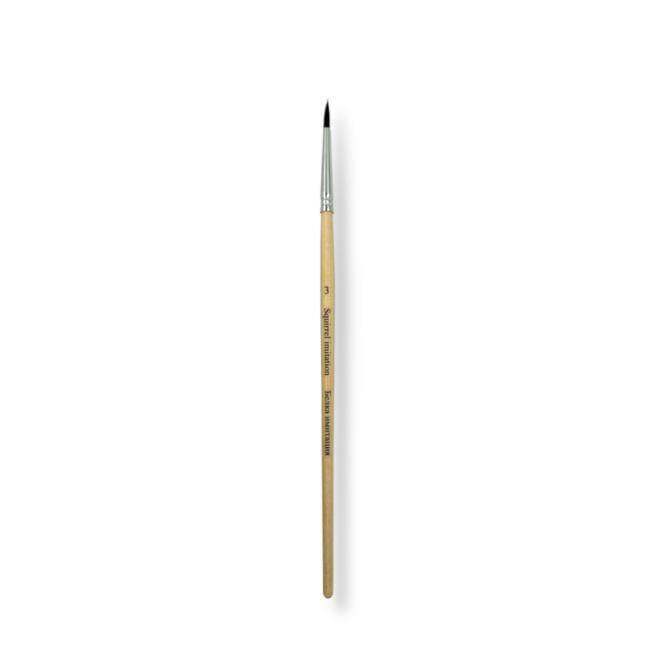 St. Petersburg Synthetic Squirrel Hair Round End Brush No: 3 - 1