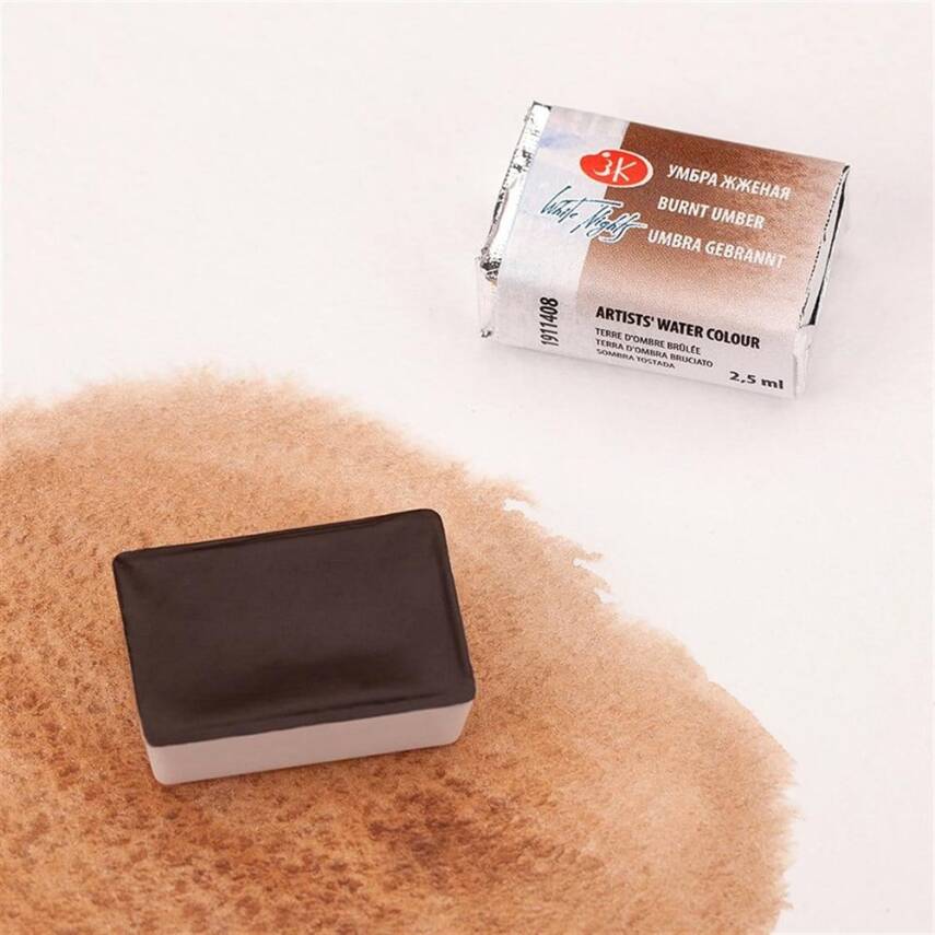 St. Petersburg White Nights 1/1 Full Pan Watercolor 408 Burnt Umber - 2