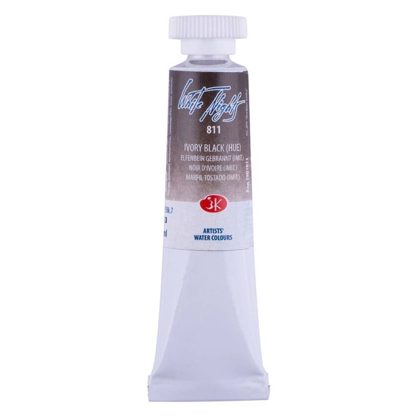 St. Petersburg White Nights Tube Watercolor 10 ml 811 Ivory black (HUE) - 1