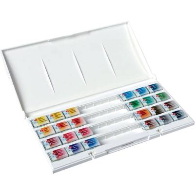 St. Petersburg White Nights Watercolor Set 24 Colors Plastic Box - 1