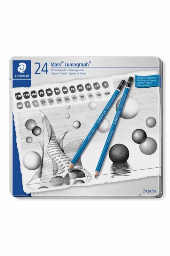 Staedtler 100 G24 Mars Lumograpy Kurşun Kalem 24'Lü - 1