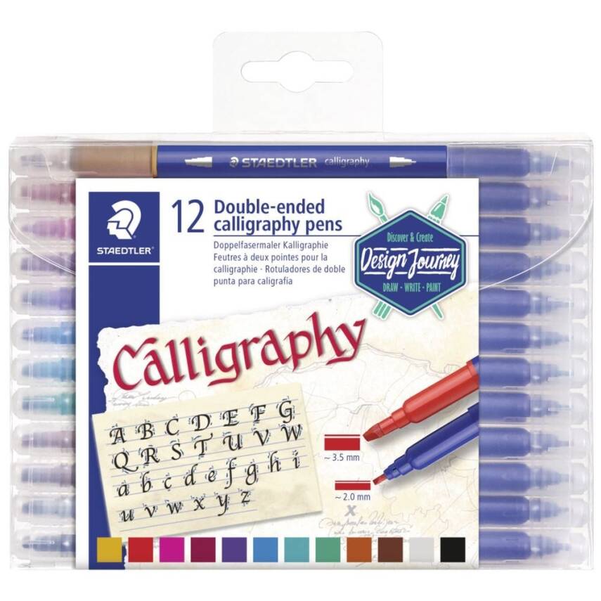 Staedtler Double-Sided Calligraphy Pen Set of 12 - 1