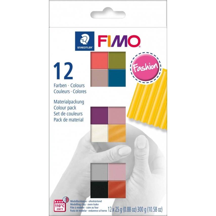 Staedtler Fimo Modelleme Kil Seti 12 Soft Renk Fashion C12-5 - 1