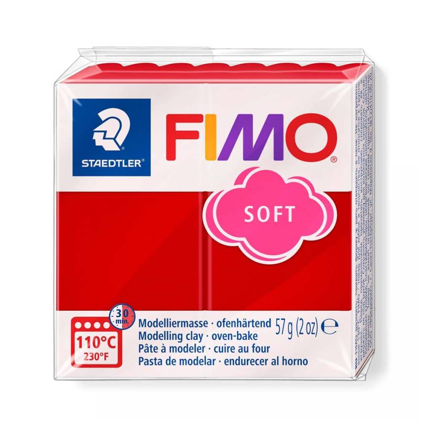 Staedtler Fimo Modelleme Kili Soft Noel Kırmızı 8020-2 07 - 1