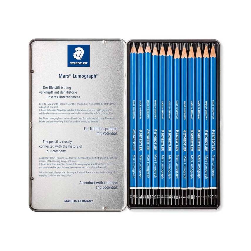 Staedtler G12 Mars Lumograpy Pencils Pack of 12 - 2