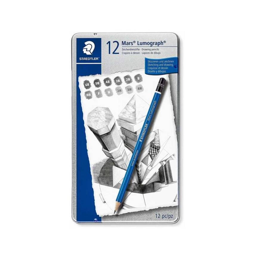 Staedtler G12 Mars Lumograpy Pencils Pack of 12 - 1