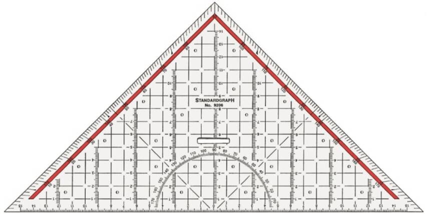Standardgraph Geoderek Üçgen Açı Şablonu 32 cm - 1