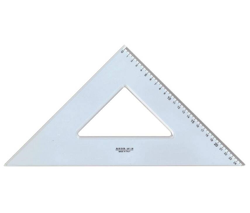 Standardgraph Üçgen Açı Şablonu 40 cm 45 Derece - 1
