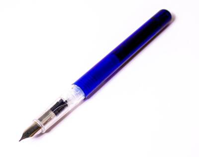 Steel Pen Fountain Pen 0.5 mm Blue (Specially Cut Nibs for Calligraphy) - 1