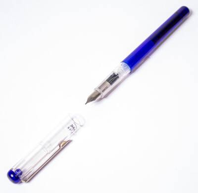 Steel Pen Fountain Pen 0.5 mm Blue (Specially Cut Nibs for Calligraphy) - 3